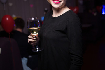 alcoholic drink in hands