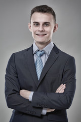 Young man in business suit