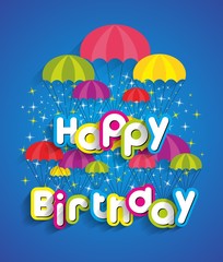 Happy Birthday Greeting Card On Background vector Illustration