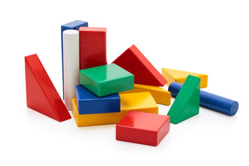 Colorful wooden blocks.