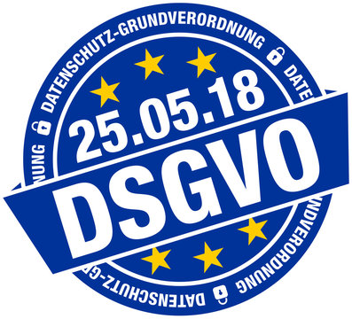 Button Banner "DSGVO" Europa Flat