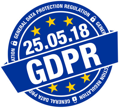 Button Banner "GDPR" Europe Flat