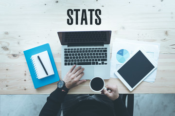 COMMUNICATION TECHNOLOGY BUSINESS AND STATS CONCEPT