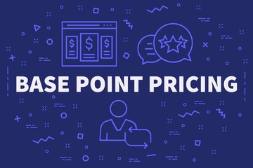 Conceptual business illustration with the words base point pricing