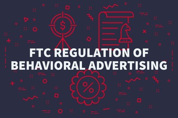 Conceptual business illustration with the words ftc regulation of behavioral advertising