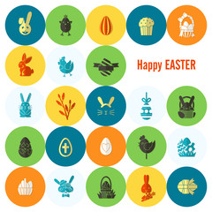 Fototapeta na wymiar Celebration Easter Icons