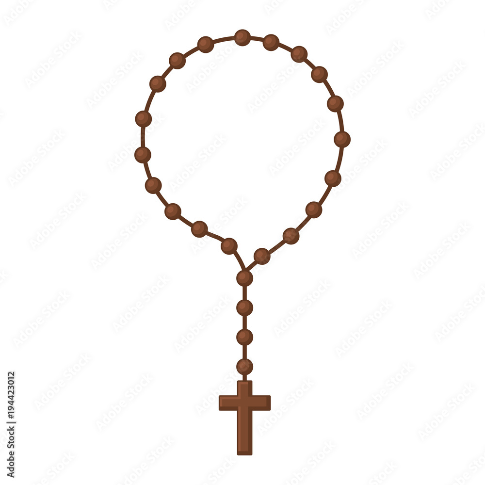 Sticker rosary beads icon