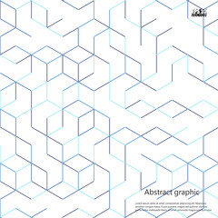 Graphic illustration with geometric pattern. Processor and chip, engineering and tech, motherboard and computer design, vector illustration. Eps10 Vector illustration.