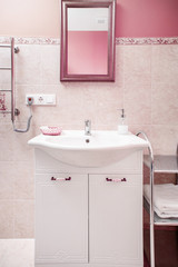 modern pink bathroom