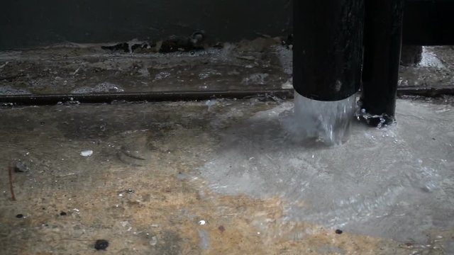  Drain water drop from water pipe rainy season storm