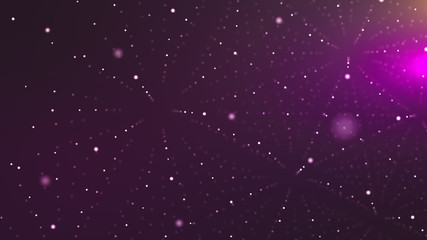 Bright Violet Cyberspace with Dotted Lines