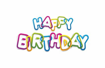 Happy Birthday Greeting Card On Background vector Illustration