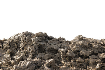 Soil white background