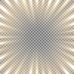 Tunnel of light, golden color