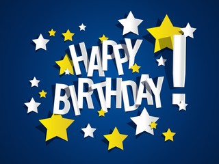 Happy Birthday Greeting Card On Background vector Illustration