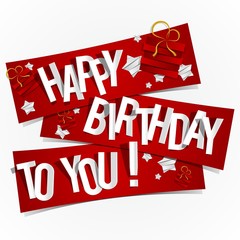 Happy Birthday Greeting Card On Background vector Illustration