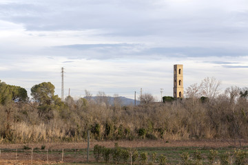 Fototapeta na wymiar Landscape in Penedes wine area, Catalonia, Spain.