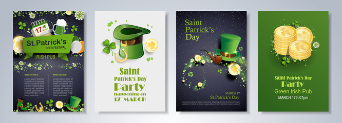 St patrick's day flyer template