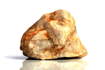 Set Rock stone with names, isolated on a white background with shadow,  beautiful lighting, reflections. Quartz, silica.