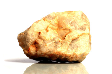 Set Rock stone with names, isolated on a white background with shadow,  beautiful lighting, reflections. Quartz, silica.