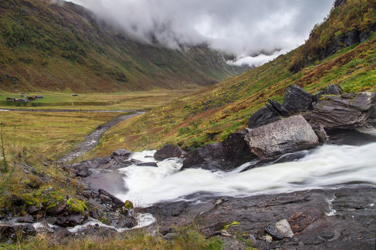 Sendefossen Waterfall and the Kvassdalen Valley