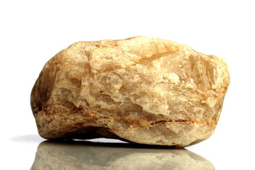 Set Rock stone with names, isolated on a white background with shadow,  beautiful lighting, reflections. Quartz, silica. © StarlingRu