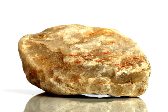 Set Rock stone with names, isolated on a white background with shadow,  beautiful lighting, reflections. Quartz, silica.
