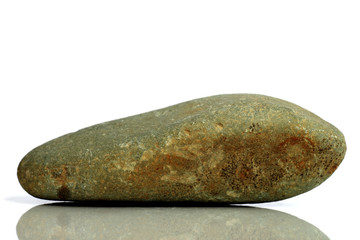 Set Rock stone with names, isolated on a white background with shadow,  beautiful lighting, reflections. Granite.