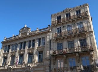 Fototapeta na wymiar Buildings of Montpellier