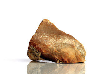 Set Rock stone with names, isolated on a white background with shadow,  beautiful lighting, reflections. Silicon, Si.