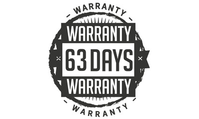 Fototapeta premium 63 days warranty rubber stamp guarantee