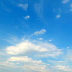 light clouds in the blue sky