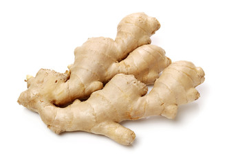 Ginger root isolated on white background