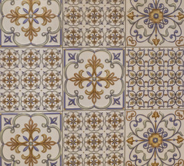 tile with an abstract mosaic geometric pattern