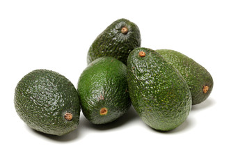 Avocado on white background