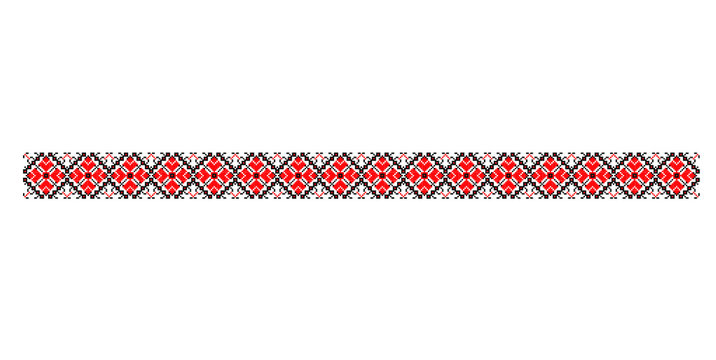 Traditional Romanian folk art knitted embroidery pattern