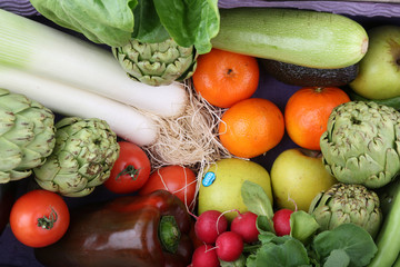 mercado verduras y frutas
