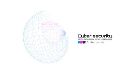 Cyber security and information protection. Protect mechanism, system privacy icon isolated on white background. Protection concept, information privacy idea, technology background. Vector illustration