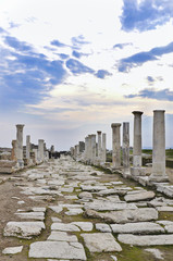 The Ancient City of Laodikeia aka Laodicea in Denizli City in Aegean coast of Turkey