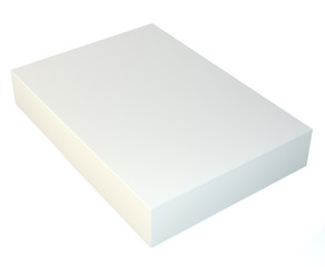 Blank tall box. 3d illustration on studio background. 3D Illustration. Isolated on white background.