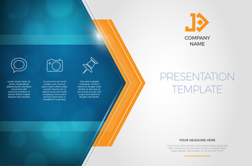 Modern design template for your presentation or infographics - obrazy, fototapety, plakaty