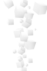 Abstract background with 3D gray cubes