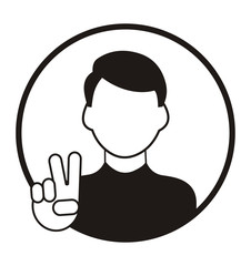 Мужчина победитель.