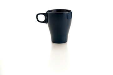 Blue mug over isolated white background
