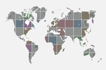 World map design. Vector illustration