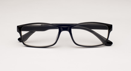 Black Eye Glasses Isolated on White