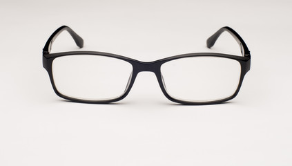 Black Eye Glasses Isolated on White