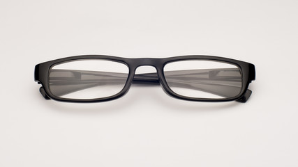 Black Eye Glasses Isolated on White