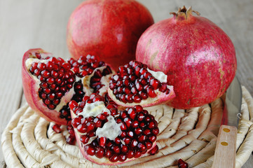 Pomegranate juicy organic bio fruit