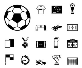 Fußball - Icons (in Schwarz)